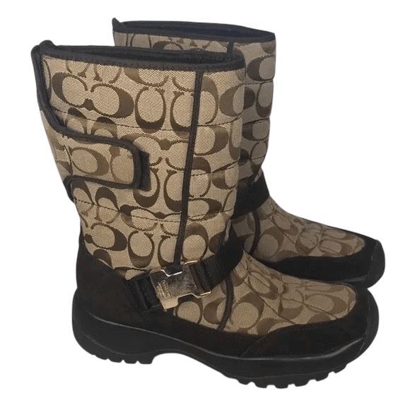 Coach Signature Sharron Boots 8.5 New - Picture 1 of 8